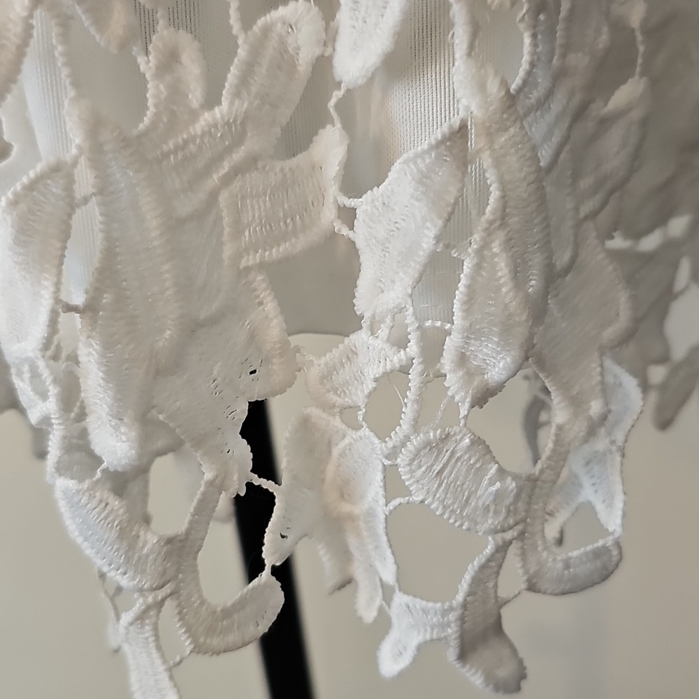 VENUS White Lace Halter Top with Peplum Detail - Picture 2 of 5